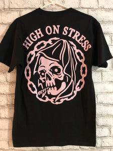 High on stress soft pink tee