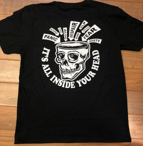 It’s all inside your head tee blk/white